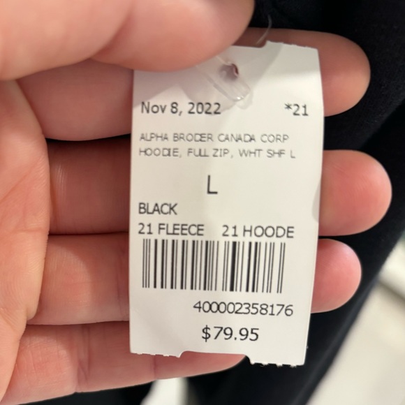 University of Saskatchewan men’s black zip up hoodie - Brand New with Tags - Picture 2 of 4